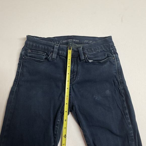 Calvin Klein Modern Boot Cut Jeans Size W27 L22 Dark Wash Stretch Slimming - Picture 10 of 14